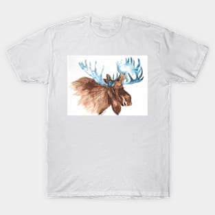 Watercolor Moose T-Shirt